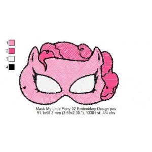 Mask My Little Pony 02 Embroidery Design